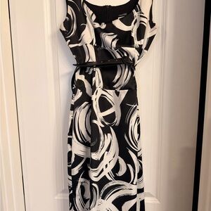 Maurices Black and White Swirl Midi Dress